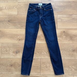 FRAME Le Skinny de Jeanne Jeans Size 25 Dark Wash Mid Rise‎ Stretch Skinny
